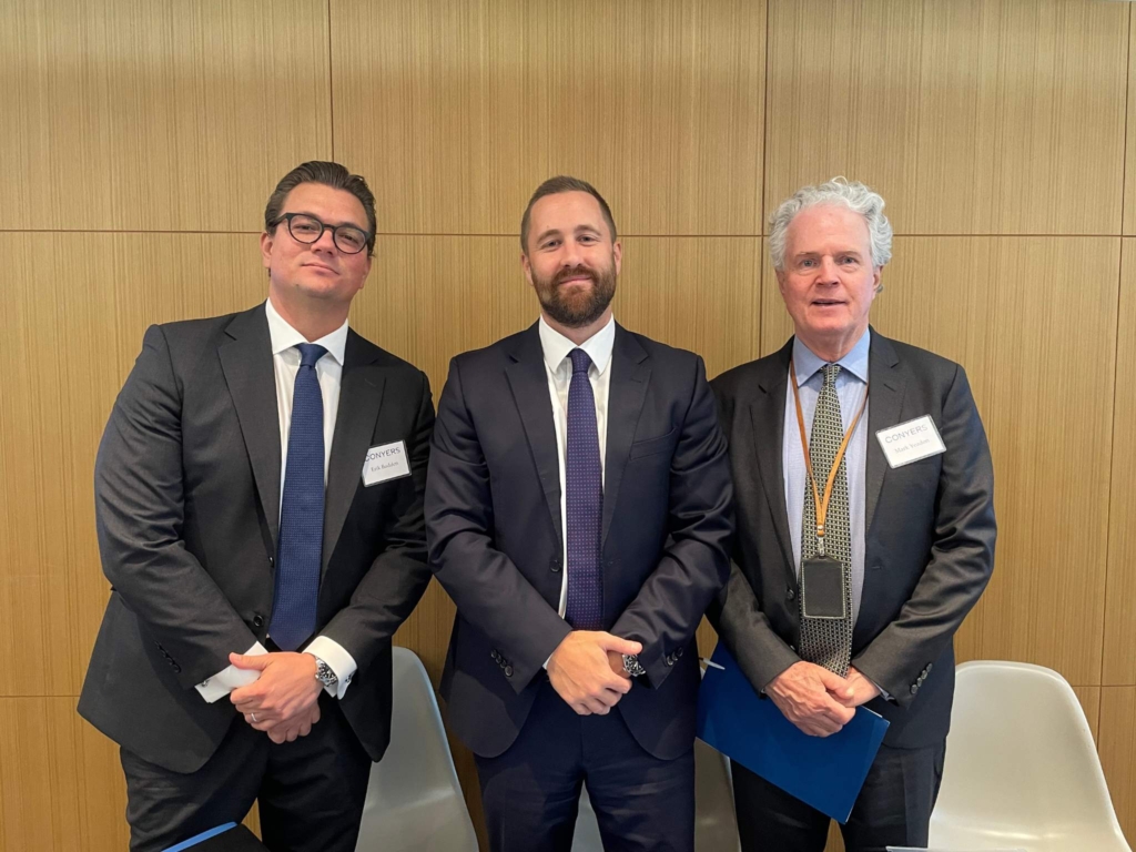 Erik Bodden, Jonathon Milne and Mark Yeadon present on Shareholder Remedies Developments in the Cayman Islands at Conyers Hong Kong